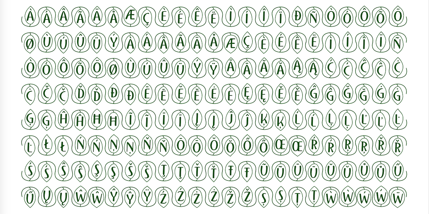 Vinetters Bold Font preview